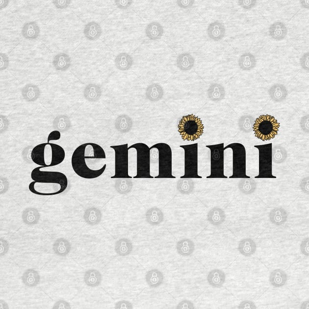 Gemini Sunflower Zodiac by aterkaderk